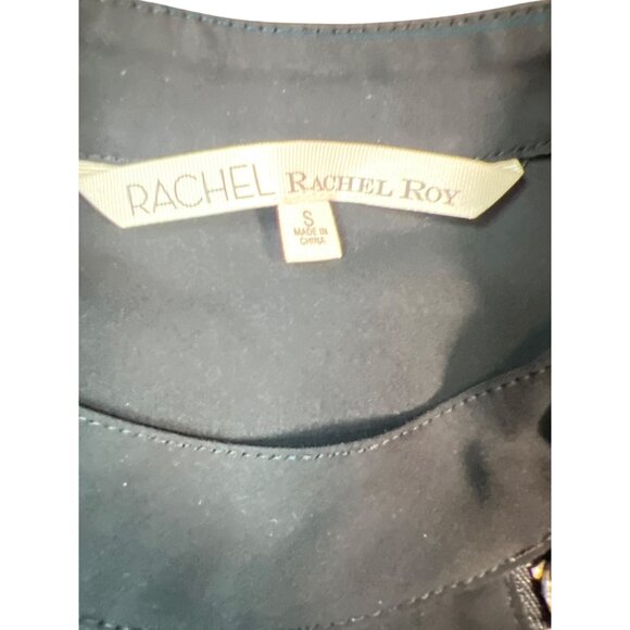 Rachel Roy Black Asymmetrical Zip Front Long Sleeve‎ Blouse S Womens Top - Picture 2 of 6